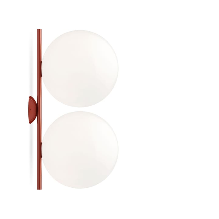 IC lights C/W2 Double wall lamp, Burgundy, opal Flos