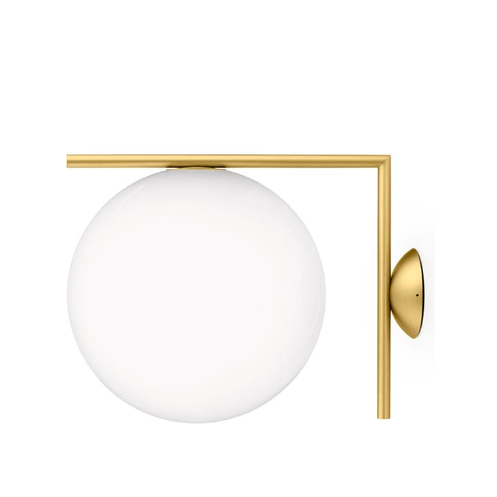 IC lights C/W2 wall lamp - Brushed brass, opal - Flos