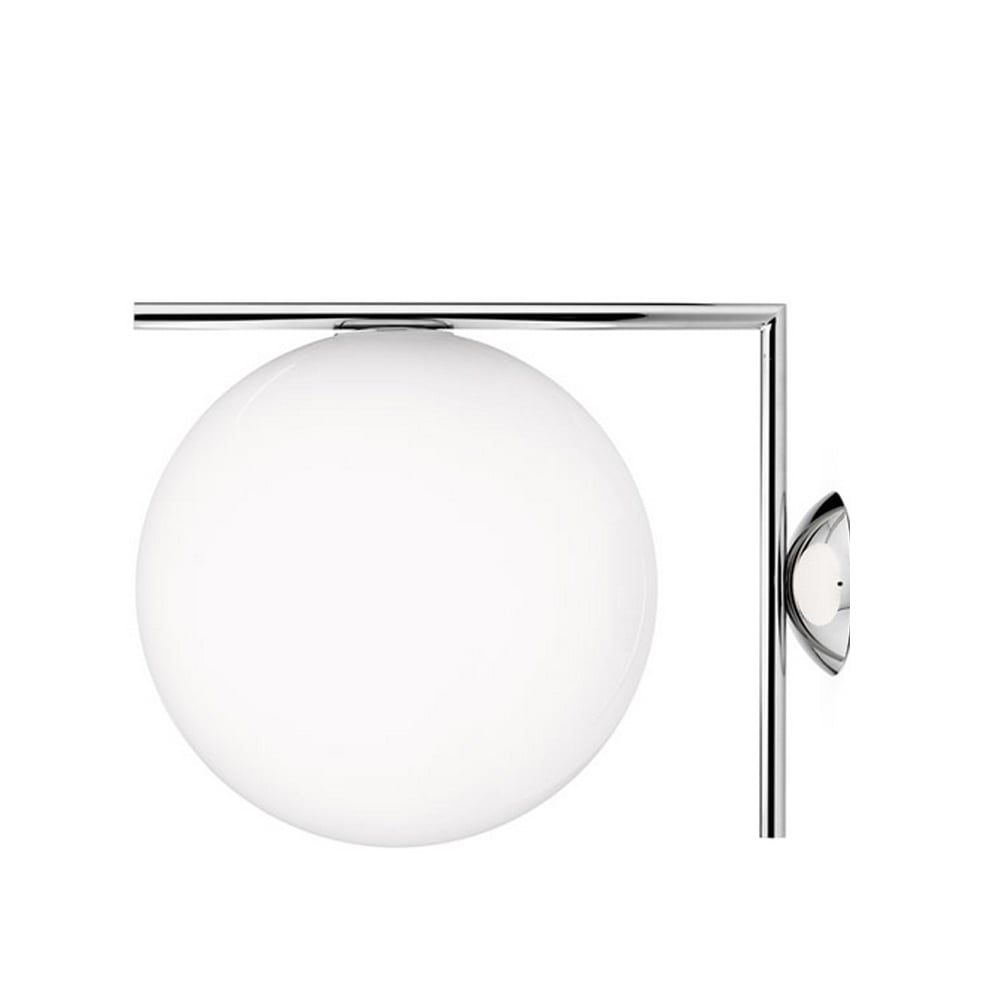 Flos IC lights C/W2 wall lamp Chrome, opal