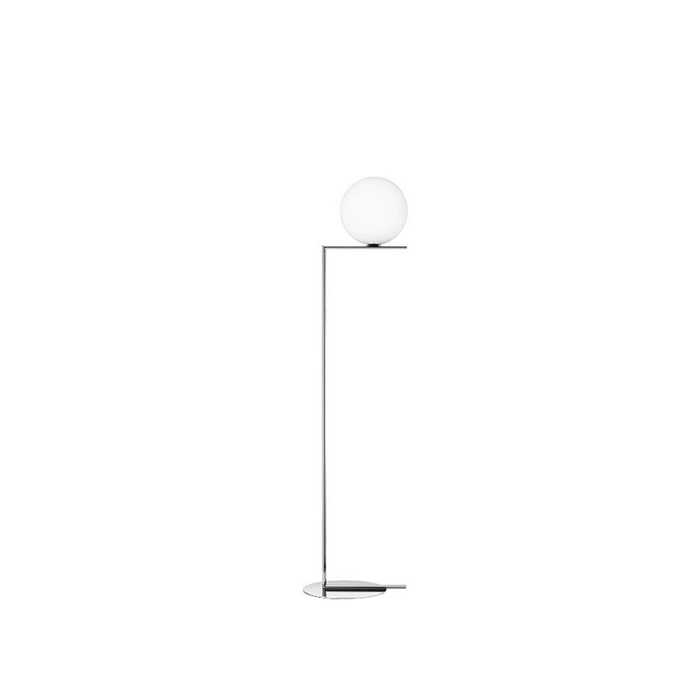 Flos IC lights F1 floor lamp Chrome, opal