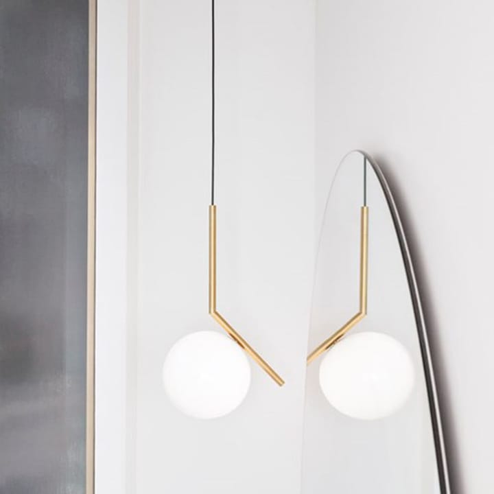 IC lights S1 pendant - Brushed brass, opal - Flos