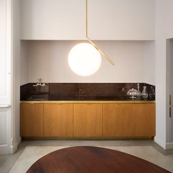 IC lights S1 pendant - Chrome, opal - Flos