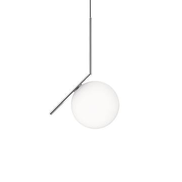 IC lights S2 pendant - Chrome, opal - Flos