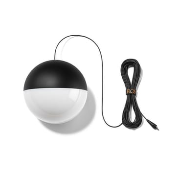 String Light Sphere pendant - Black, 22 m cable - Flos