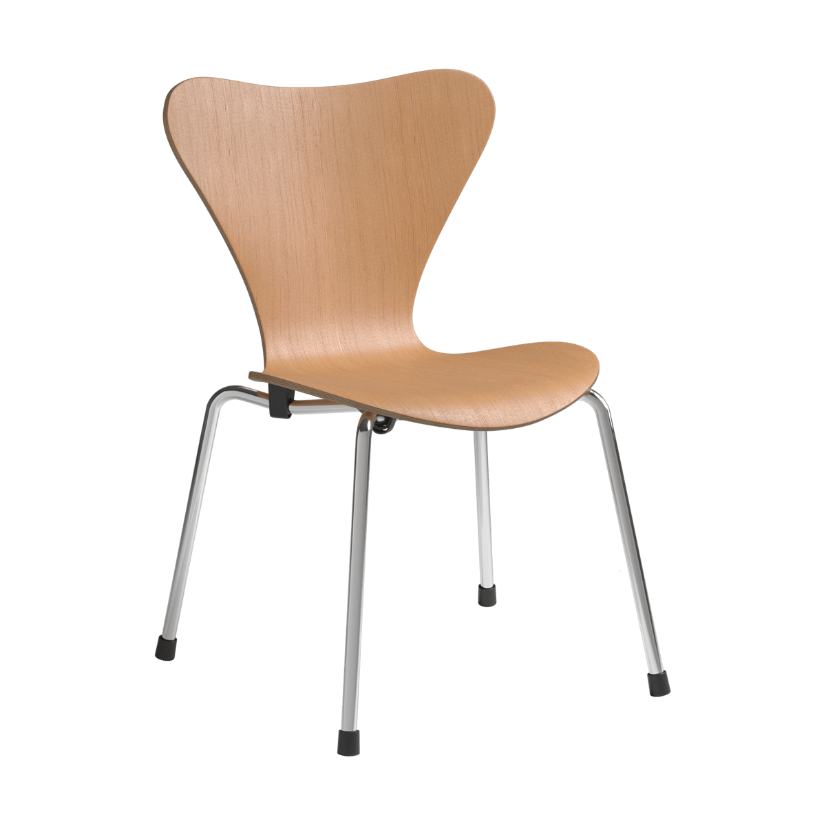 Fritz Hansen 3177 Sjuan children's chair Oregon pine-chrome