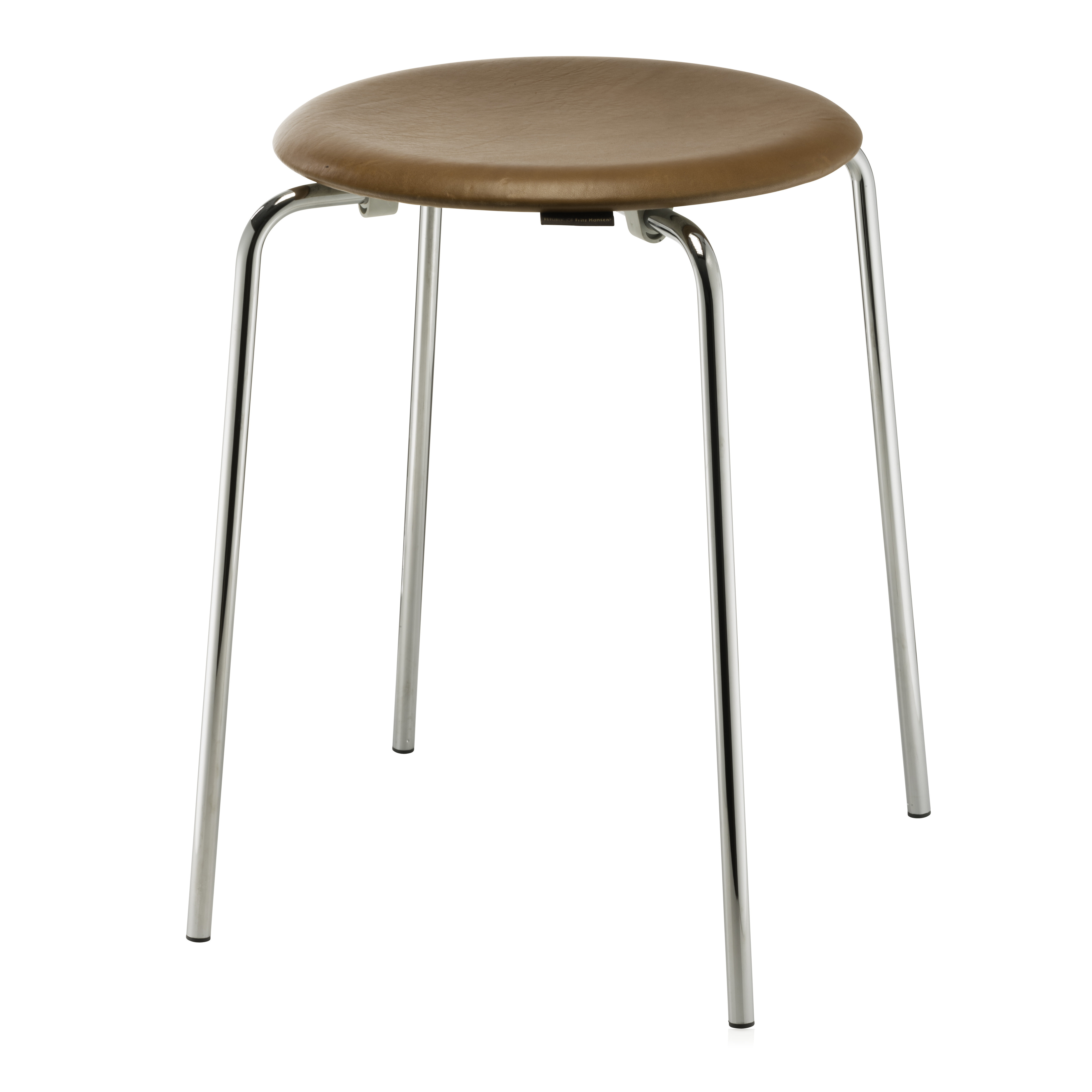 Dot stool leather Walnut