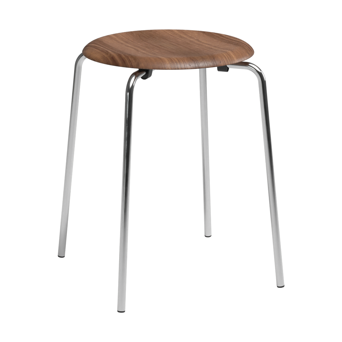 Fritz Hansen Dot stool Walnut-chrome