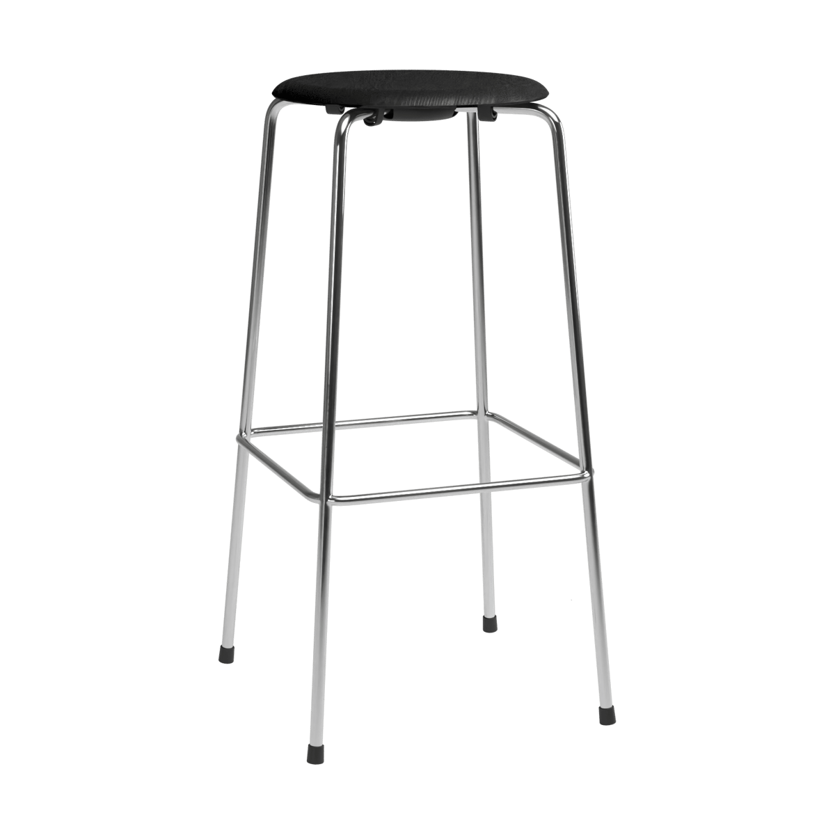 Fritz Hansen High Dot bar stool Black ash-chrome