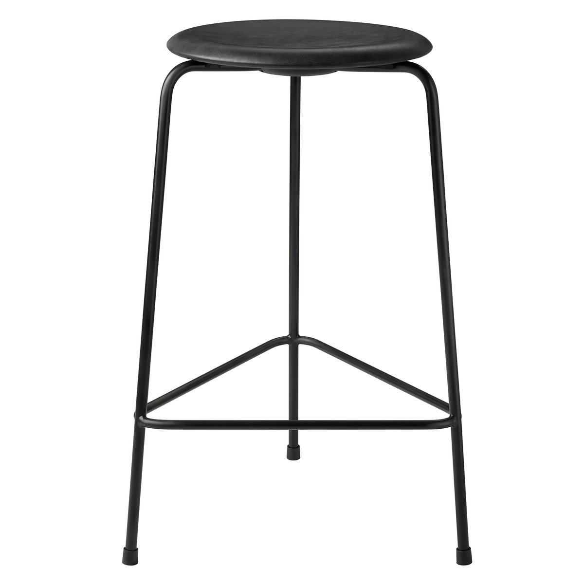 Fritz Hansen High Dot stool leather Cowboy black