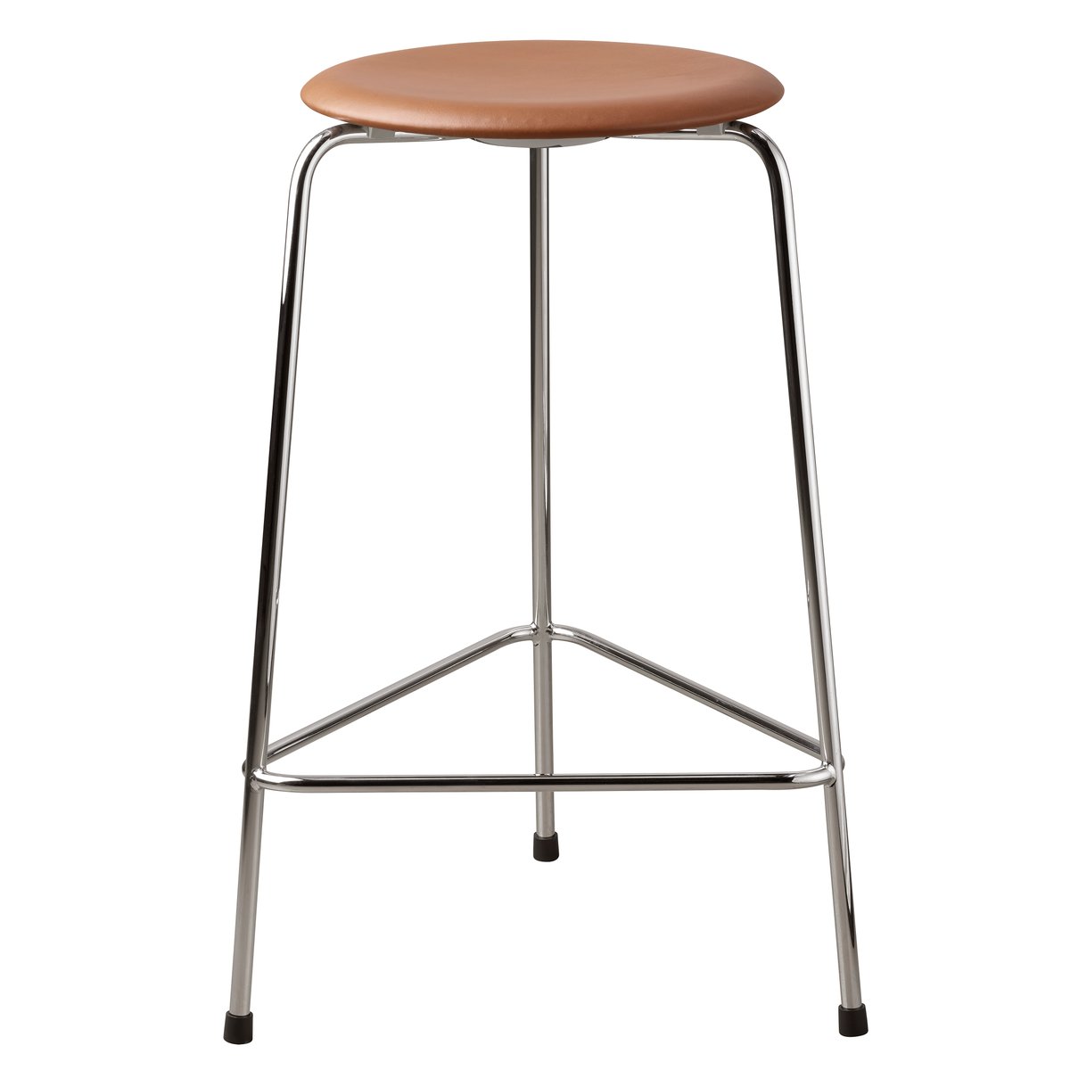 Fritz Hansen High Dot stool leather walnut