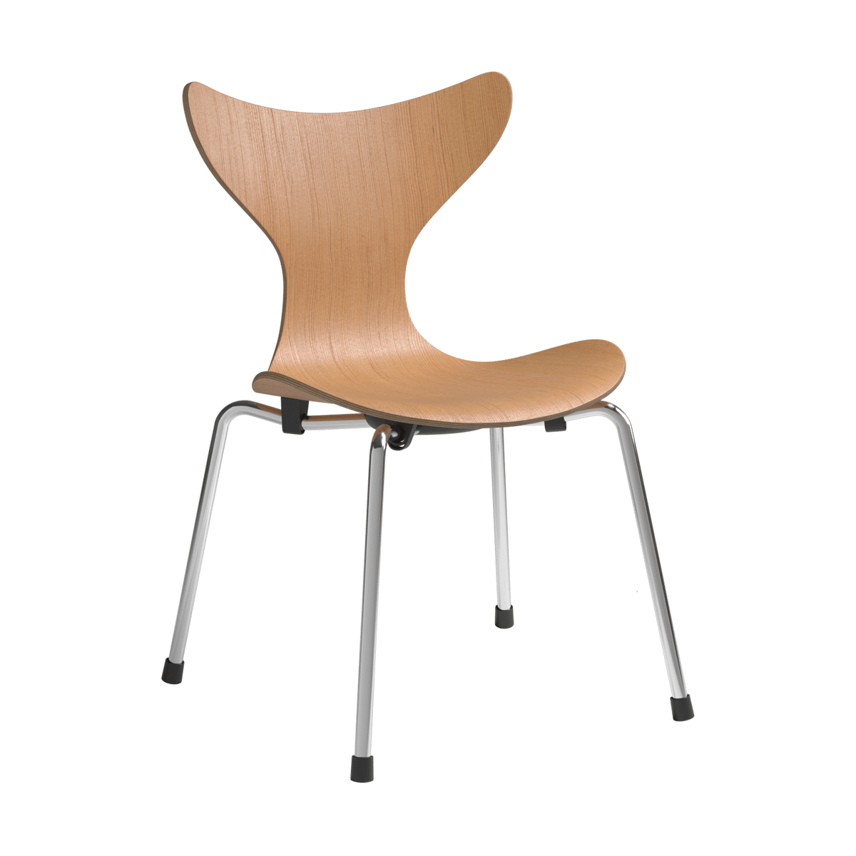 Fritz Hansen Liljan children's chair Oregon pine-chrome