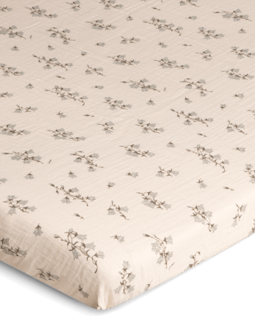 Bluebell Muslin fitted sheet - 140x200x30 cm - Garbo&Friends