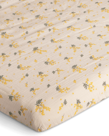 Mimosa Muslin fitted sheet - 180x200x30 cm - Garbo&Friends