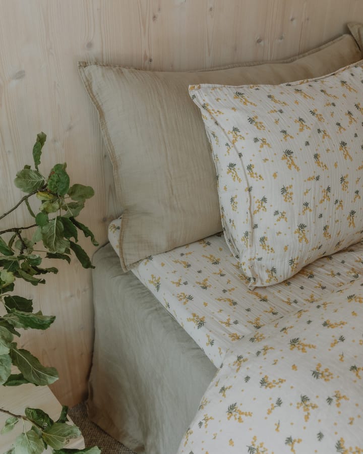 Mimosa Muslin fitted sheet, 180x200x30 cm Garbo&Friends