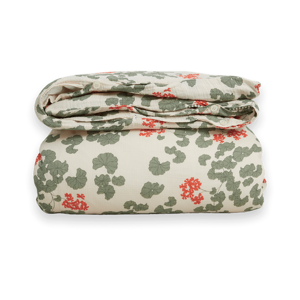 Garbo&Friends Pelargonium Muslin duvet cover double 220x240 cm