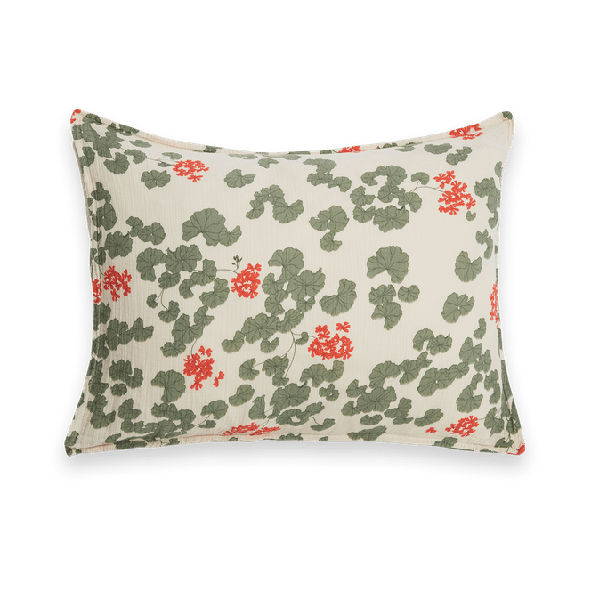 Pelargonium Muslin pillowcase, 50x60 cm Garbo&Friends