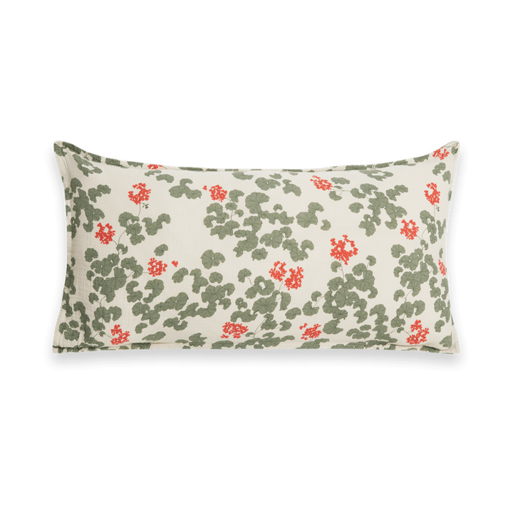 Pelargonium Muslin pillowcase, 50x90 cm Garbo&Friends