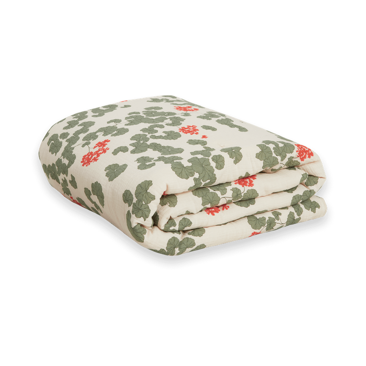 Garbo&Friends Pelargonium Muslin Quilted Blanket 100x140 cm