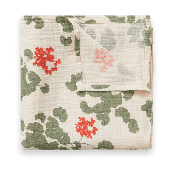 Pelargonium Muslin swaddle blanket - 110x110 cm - Garbo&Friends