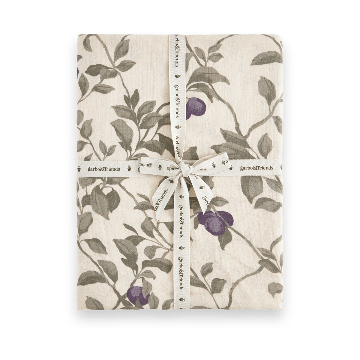 Garbo&Friends Plum Muslin fitted sheet 140x200x30 cm