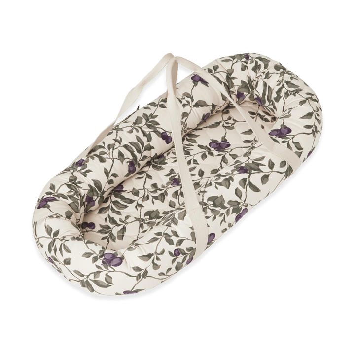 Plum satin quilted baby nest - 43x87x16cm - Garbo&Friends