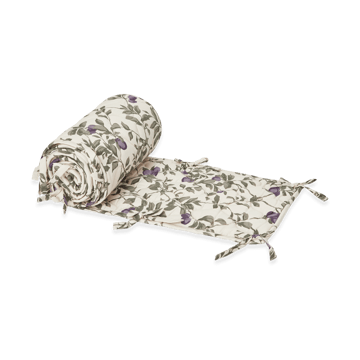 Plum satin quilted crib bumper - 30x360 cm - Garbo&Friends