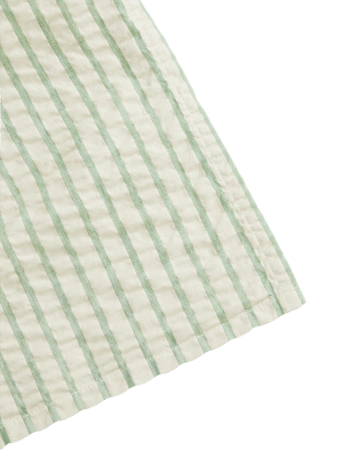 Stripe Emerald Seersucker swaddle blanket - 110x110 cm - Garbo&Friends