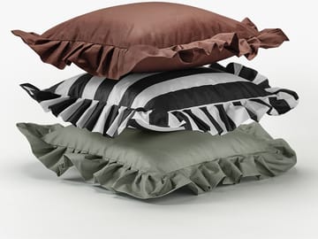 Garden Glory Outdoor cushion with frill 45x45 cm - Black-white - Garden Glory