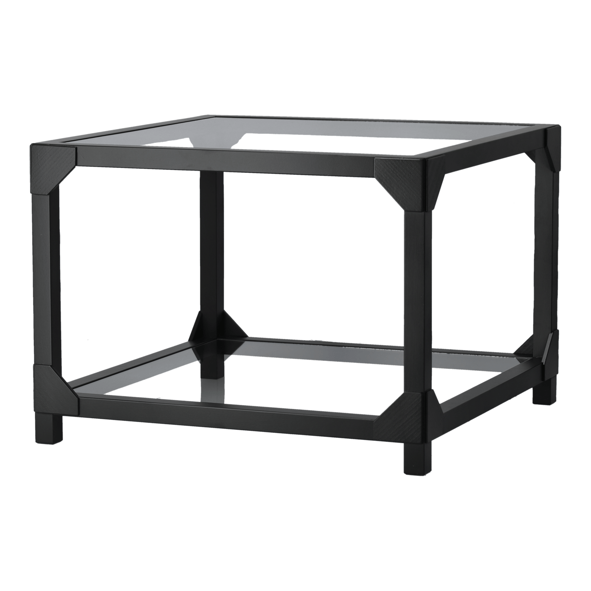 Gärsnäs Bleck coffee table 55x55 cm glass Beech-black stain