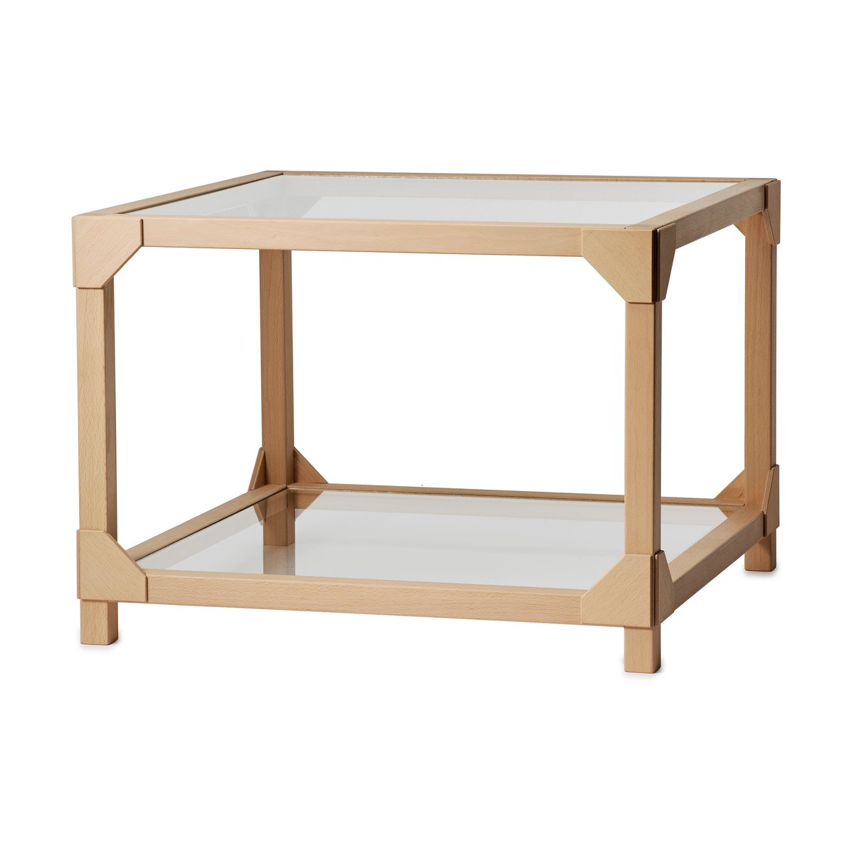 Gärsnäs Bleck coffee table 55x55 cm glass Beech-natural