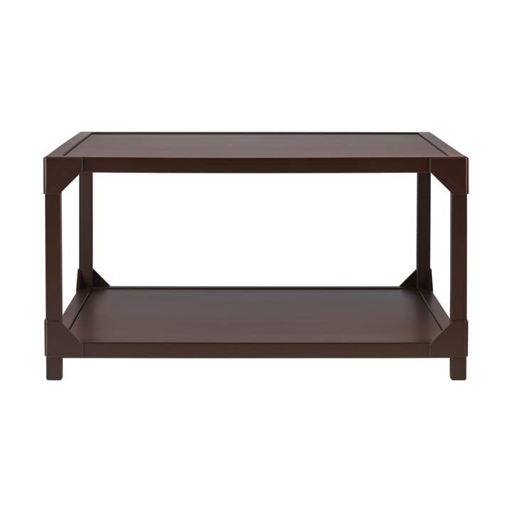 Bleck coffee table 75x75 cm veneer, Beech-dark brown stained Gärsnäs