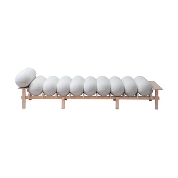 Dag daybed - Beech-Barnum bouclé 01 Off white - Gärsnäs