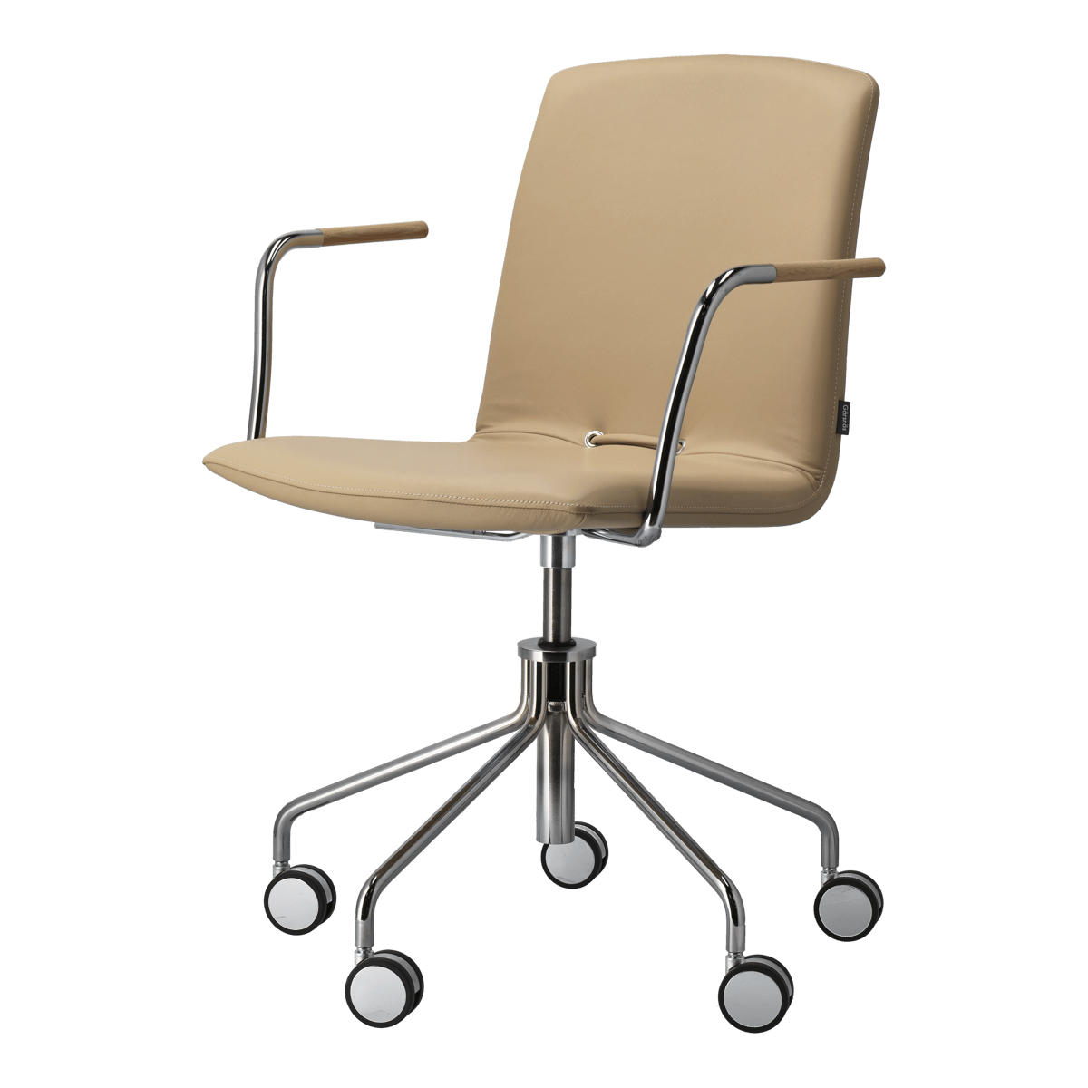 Gärsnäs Day armchair swivel stand chrome Oak-natural-H&S-elmosoft 02119