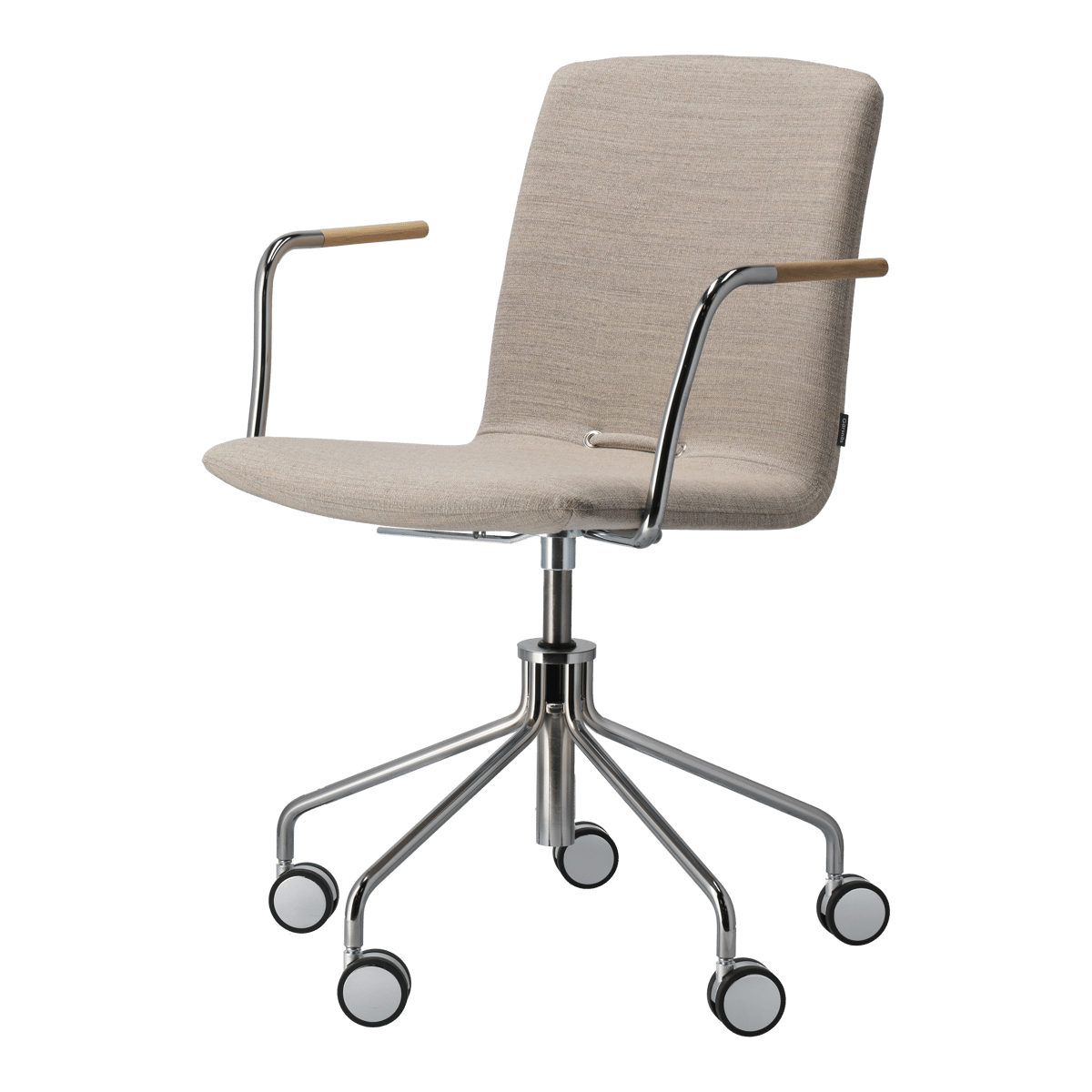 Gärsnäs Day armchair swivel stand chrome Oak-natural-H&S-fabric foss 0212