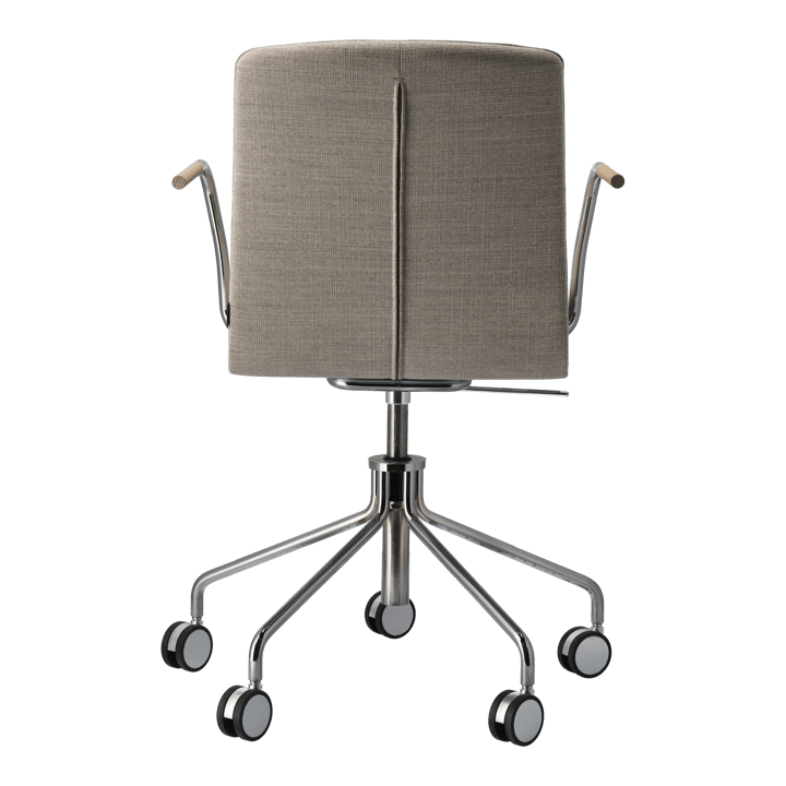 Day armchair swivel stand chrome, Oak-natural-H&S-fabric foss 0212 Gärsnäs