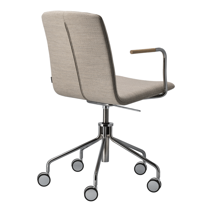 Day armchair swivel stand chrome, Oak-natural-H&S-fabric foss 0212 Gärsnäs