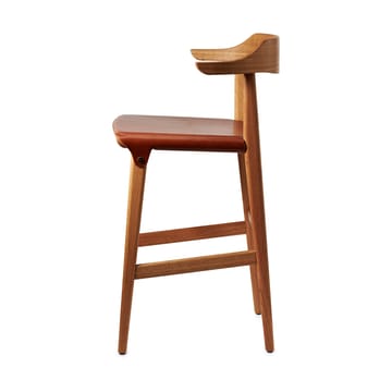 Hedda bar stool - Oak-pure-Tärnsjö leather cognac - Gärsnäs