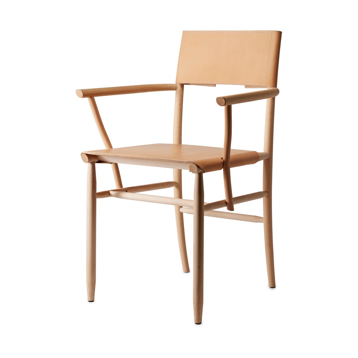 Gärsnäs Madonna armchair Beech-natural-Tärnsjö leather natural