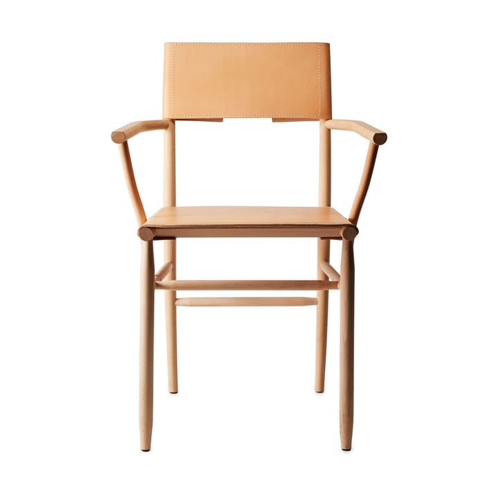 Madonna armchair, Beech-natural-Tärnsjö leather natural Gärsnäs