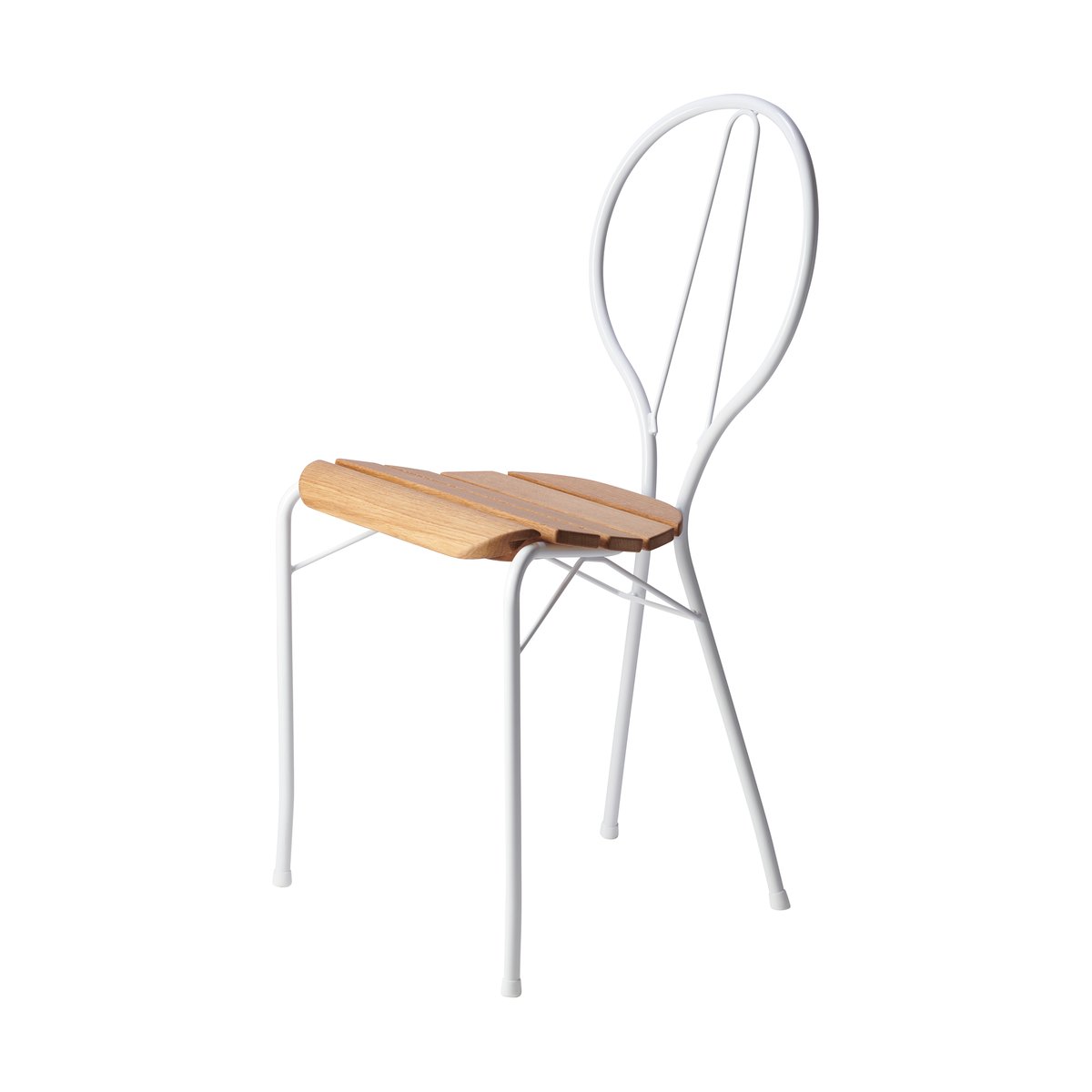 Gärsnäs Pia chair White lacquered steel frame-oiled oak