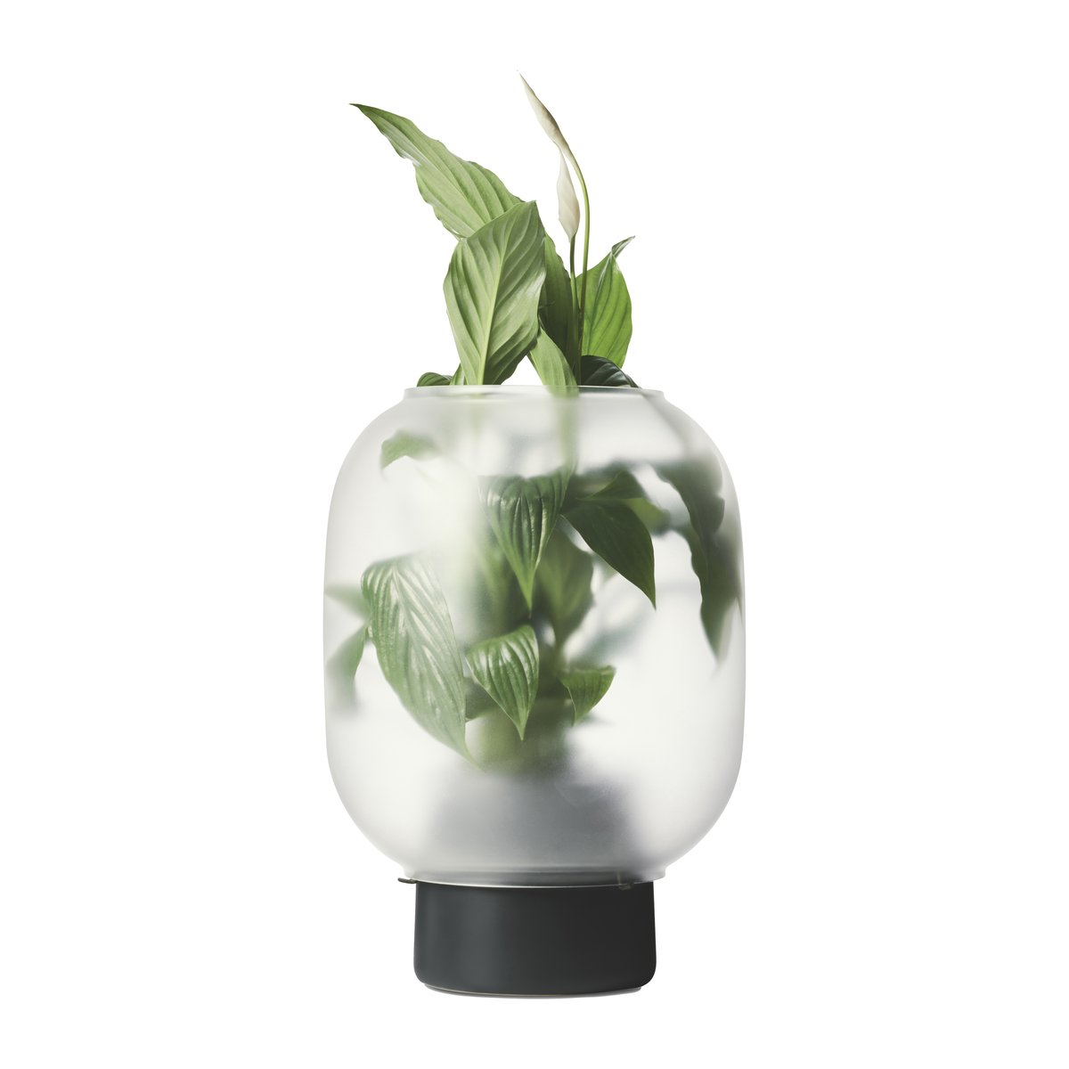 Gejst Nebl flower pot with frosted glass Ø26 cm Black