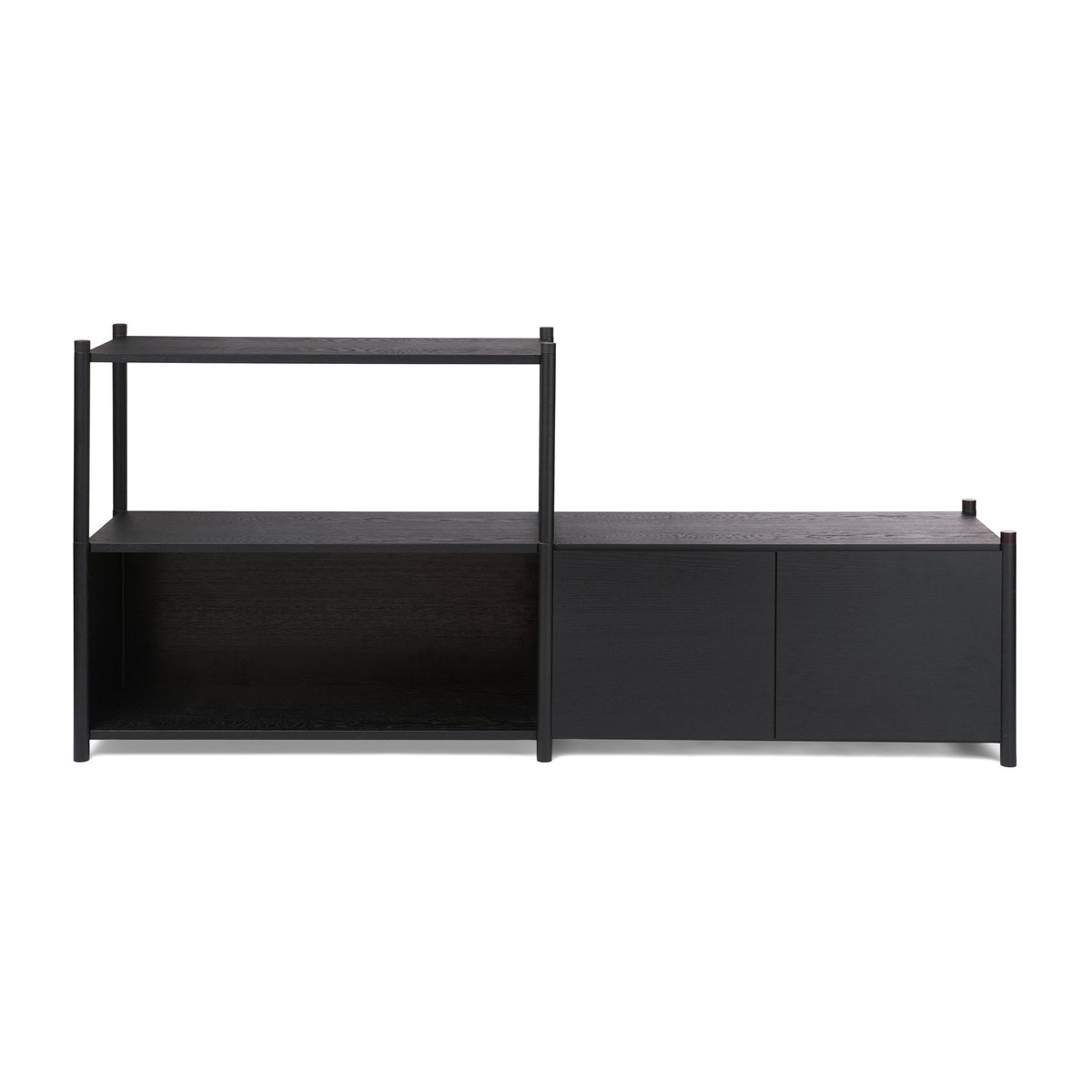 Gejst Sceene bookcase D Black oiled oak