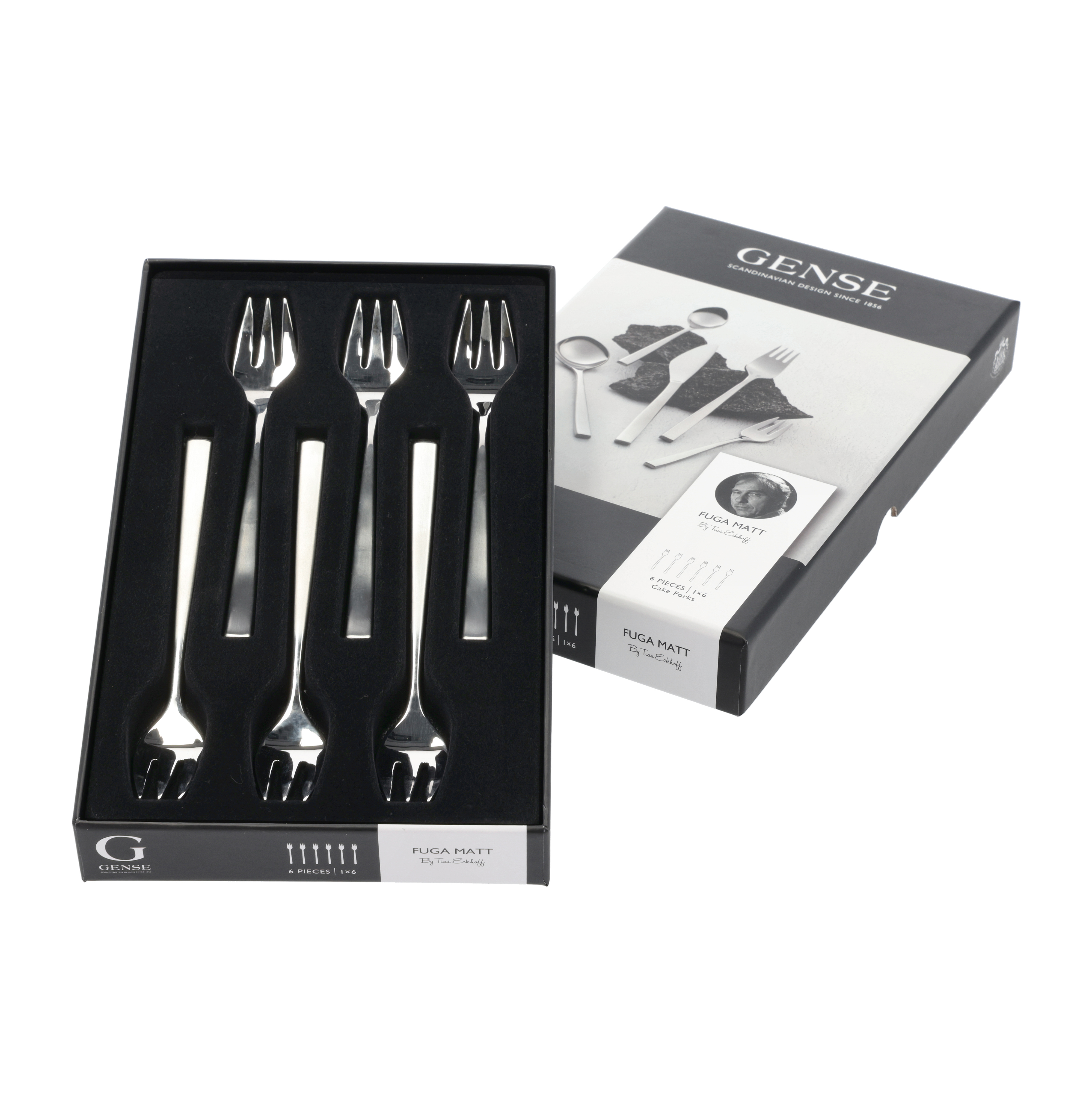 Fuga cake fork 6-pack from Gense 