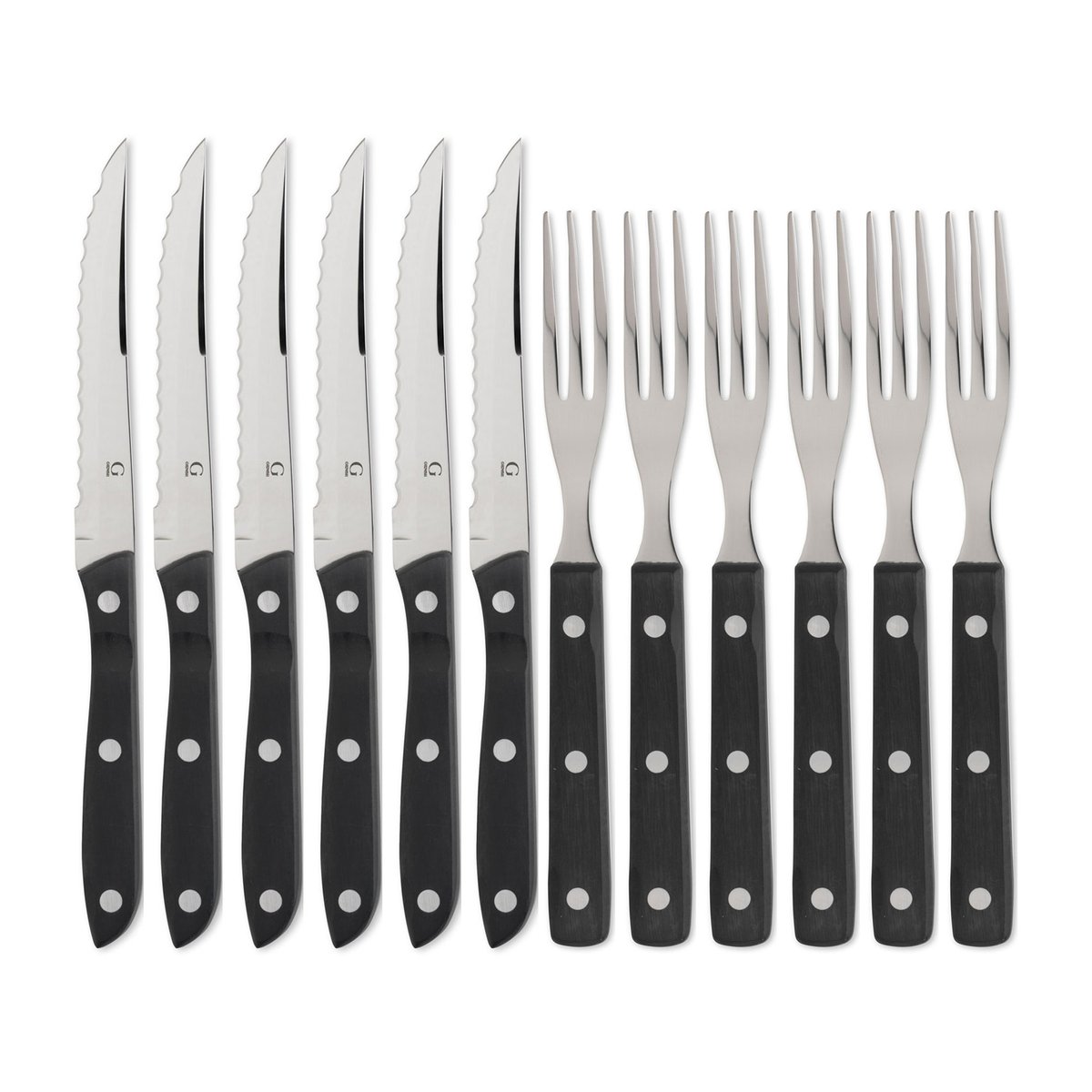 Gense Old Farmer black cutlery 12 pieces 12 pieces