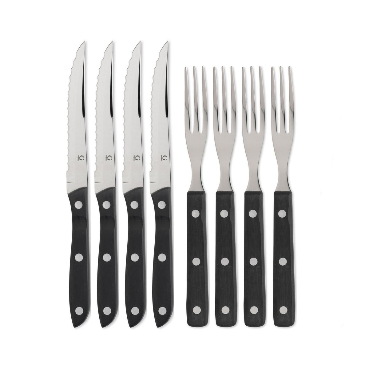 Gense Old Farmer black cutlery 8 pieces 8 pcs