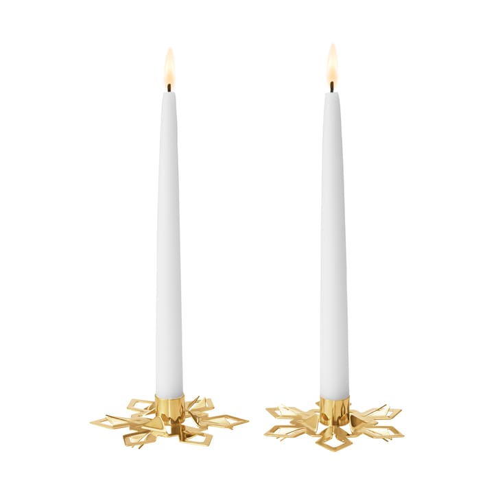 2024 candle holder 2 pieces - Gold-plated - Georg Jensen