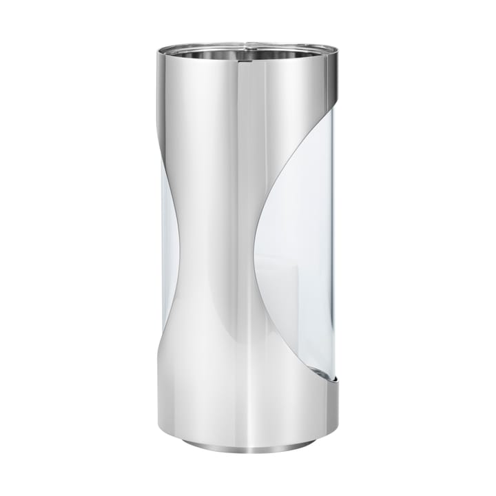 Chrome contours hurricane lantern 22 cm, Stainless steel Georg Jensen