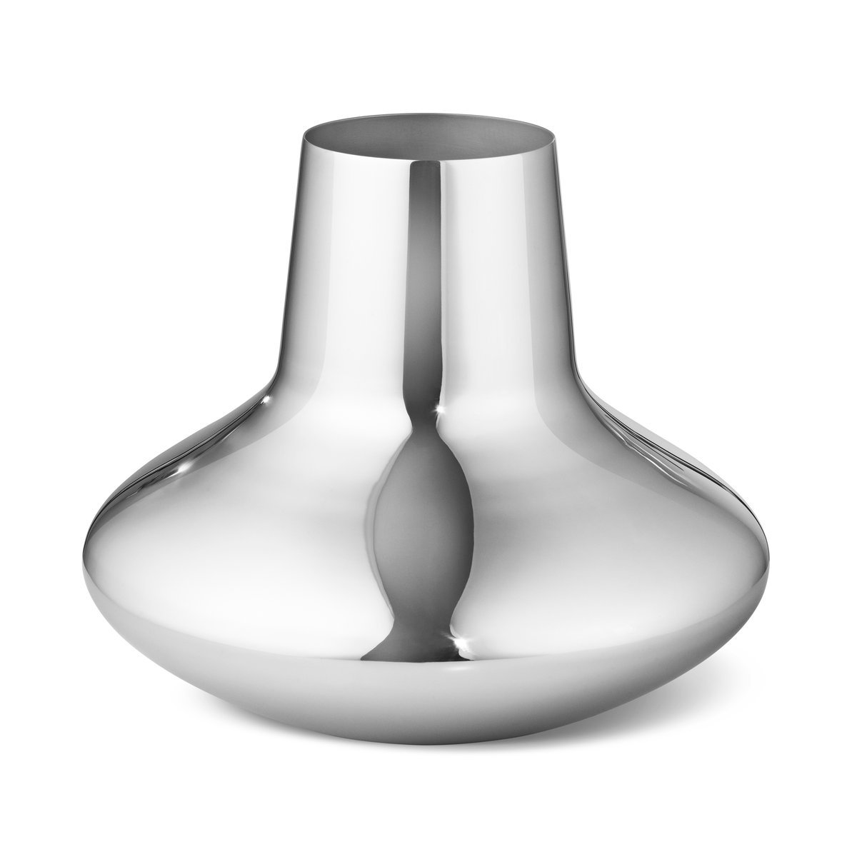 Georg Jensen Henning Koppel vase stainless steel Medium, 18.5 cm