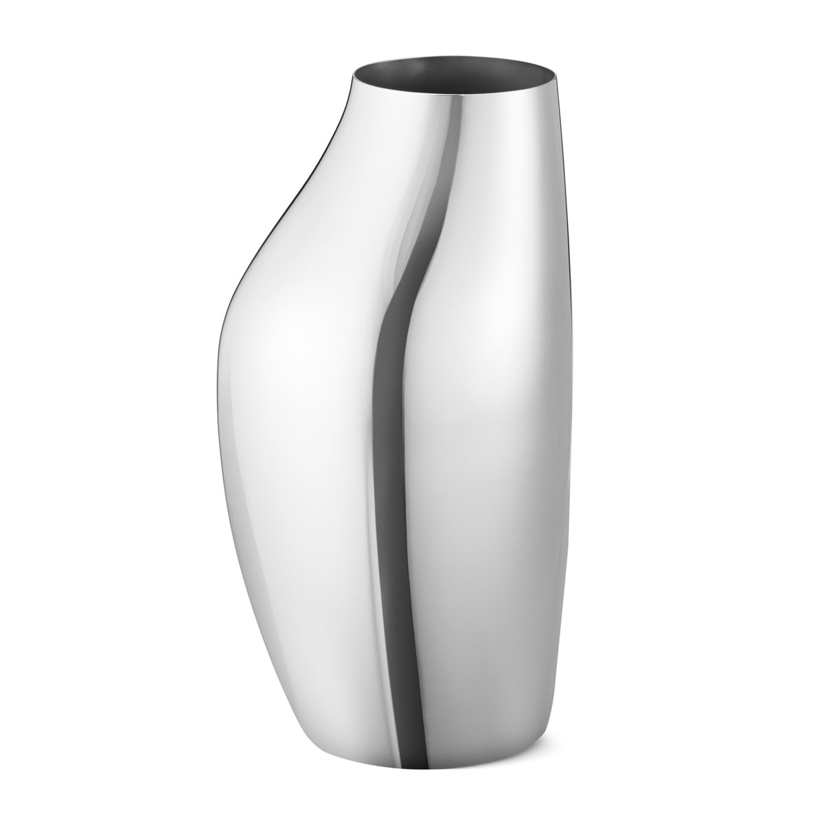 Georg Jensen Sky vase 27 cm Stainless steel | Scandinavian Design | Vases | Silver-coloured