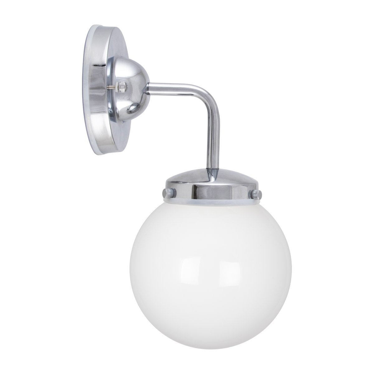 Globen Lighting Alley 1 wall lamp IP44 Chrome-white